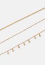 Missguided - Gold Gold Look 3 Row Drop Chain Necklace Missguided - Gold Gold Look 3 Row Drop Chain Necklace