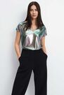 Mohito - Shiny Knit Blouse - Khaki Mohito - Shiny Knit Blouse - Khaki