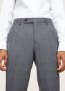 Mango - medium grey Slim fit check suit trousers, Men Mango - medium grey Slim fit check suit trousers, Men