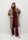 Mango - dark red Flared knitted trousers Mango - dark red Flared knitted trousers