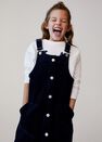 Mango - medium blue Buttons corduroy pinafore dress Mango - medium blue Buttons corduroy pinafore dress