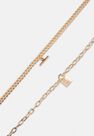 Missguided - Gold Look Padlock And T Bar Necklaces 2 Pack, Women Missguided - Gold Look Padlock And T Bar Necklaces 2 Pack, Women