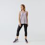 KALENJI - W28 L31 Run Dry+ Feel Women's Running Cropped Bottoms - Black KALENJI - W28 L31 Run Dry+ Feel Women's Running Cropped Bottoms - Black