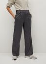 Mango - Lt pastel grey Pleat detail trousers Mango - Lt pastel grey Pleat detail trousers