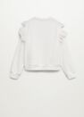Mango - natural white Ruffle sweatshirt with openwork details Mango - natural white Ruffle sweatshirt with openwork details