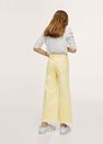 Mango - Yellow Frayed Hem Culotte Jeans, Kids Girl Mango - Yellow Frayed Hem Culotte Jeans, Kids Girl