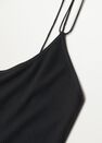 Mango - black Ribbed crop top, Women Mango - black Ribbed crop top, Women