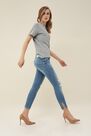 Salsa Jeans - Blue Push Up Wonder capri jeans with wear and tear Salsa Jeans - Blue Push Up Wonder capri jeans with wear and tear