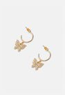 Missguided - Gold Gold Look Pave Butterfly Ditsy Hoop Earrings Missguided - Gold Gold Look Pave Butterfly Ditsy Hoop Earrings
