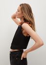 Mango - black 100% cotton gilet, Women Mango - black 100% cotton gilet, Women