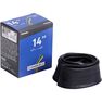 BTWIN - Unique Size 14x1.7-2.2 Angled Valve Bike Inner Tube - Schrader, Default BTWIN - Unique Size 14x1.7-2.2 Angled Valve Bike Inner Tube - Schrader, Default