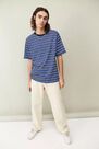 Urban Outfitters - Blue iets frans... Skinny Stripe T-Shirt, Men Urban Outfitters - Blue iets frans... Skinny Stripe T-Shirt, Men