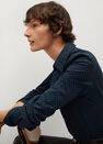 Mango - navy Micro print shirt Mango - navy Micro print shirt