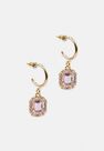 Missguided - Pink Gold Look Mini Gem Huggie Hoop Earrings Missguided - Pink Gold Look Mini Gem Huggie Hoop Earrings