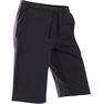 DOMYOS - 7-8Y Boys' Breathable Cotton Gym Shorts 500, Black DOMYOS - 7-8Y Boys' Breathable Cotton Gym Shorts 500, Black