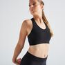 DOMYOS - Extra Small 100 Women's Fitness Cardio Training Sports Bra, Black DOMYOS - Extra Small 100 Women's Fitness Cardio Training Sports Bra, Black