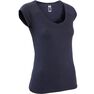 NYAMBA - XS Women's Slim T-Shirt 500 - Navy Blue NYAMBA - XS Women's Slim T-Shirt 500 - Navy Blue