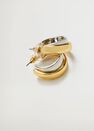 Mango - Gold Mixed Hoop Earrings Mango - Gold Mixed Hoop Earrings