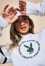 Missguided - Grey Playboy X Missguided Marl Varsity Graphic Cropped Sweatshirt Missguided - Grey Playboy X Missguided Marl Varsity Graphic Cropped Sweatshirt