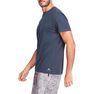 NYAMBA - Extra Large 500 Regular-Fit Pilates & Gentle Gym T-Shirt, Navy Blue NYAMBA - Extra Large 500 Regular-Fit Pilates & Gentle Gym T-Shirt, Navy Blue