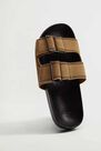 Mango - medium brown Leather straps sandals, Women Mango - medium brown Leather straps sandals, Women