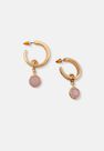 Missguided - Gold Look Thick Pink Drop Hoop Earrings Missguided - Gold Look Thick Pink Drop Hoop Earrings