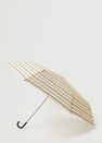 Mango - green Striped folding umbrella, Women Mango - green Striped folding umbrella, Women