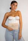 Missguided - Nude Croc Effect Double Ring Clutch Bag Missguided - Nude Croc Effect Double Ring Clutch Bag