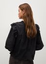 Mango - black Frilled openwork blouse Mango - black Frilled openwork blouse