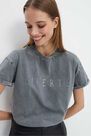 Mohito - T-Shirt With An Application - Grey Mohito - T-Shirt With An Application - Grey