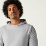 DOMYOS - Large Men's Gym Hoodie 500 - Grey Marl, Light Grey DOMYOS - Large Men's Gym Hoodie 500 - Grey Marl, Light Grey