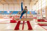 DOMYOS - 8-9Y Men's Artistic Gymnastics Stirrup Pants, Electric Blue DOMYOS - 8-9Y Men's Artistic Gymnastics Stirrup Pants, Electric Blue