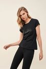 Salsa Jeans - Black T-shirt with logo in stone detail Salsa Jeans - Black T-shirt with logo in stone detail