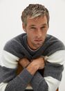 Mango - grey Stripe textured wool-blend sweater Mango - grey Stripe textured wool-blend sweater
