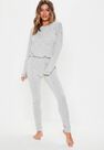 Missguided - Grey Grey Soft Knit Long Sleeve Loungewear Tracksuit Missguided - Grey Grey Soft Knit Long Sleeve Loungewear Tracksuit