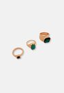 Missguided - Emerald Stone Ring Pack Missguided - Emerald Stone Ring Pack