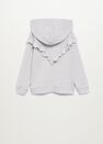 Mango - lt pastel grey Ruffled organic cotton sweatshirt Mango - lt pastel grey Ruffled organic cotton sweatshirt
