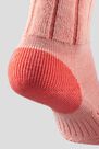 QUECHUA - Children's Mid Hiking Socks SH100 Warm x2 Pairs- Coral/Grey, EU 27-30 QUECHUA - Children's Mid Hiking Socks SH100 Warm x2 Pairs- Coral/Grey, EU 27-30