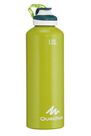 QUECHUA - 500 aluminium hiking flask with quick-open cap - 1 litre, green QUECHUA - 500 aluminium hiking flask with quick-open cap - 1 litre, green
