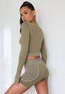 Missguided - Kahki Seamless Missguided Booty Gym Shorts Missguided - Kahki Seamless Missguided Booty Gym Shorts