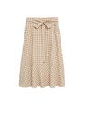 Mango - light beige Ruffled checked skirt Mango - light beige Ruffled checked skirt