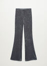 Mango - silver Flared velvet trousers Mango - silver Flared velvet trousers