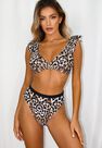 Missguided - Camel Brown Leopard Print High Waisted High Leg Bikini Bottoms Missguided - Camel Brown Leopard Print High Waisted High Leg Bikini Bottoms