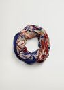 Mango - Rust - Copper Floral Print Scarf, Women Mango - Rust - Copper Floral Print Scarf, Women