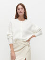 Reserved - Button down cropped jumper - Ivory Reserved - Button down cropped jumper - Ivory