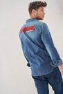 Salsa Jeans - Blue Slim Fit Denim Branded Shirt Salsa Jeans - Blue Slim Fit Denim Branded Shirt