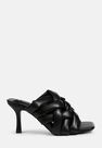 Missguided - Black Padded Woven Cross Over Mules Missguided - Black Padded Woven Cross Over Mules