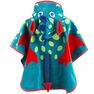 NABAIJI - Baby Poncho With Hood - Blue And Green Dragon Print - Blue NABAIJI - Baby Poncho With Hood - Blue And Green Dragon Print - Blue
