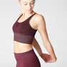 DOMYOS - Extra Small Seamless Long Dynamic Yoga Sports Bra, Black DOMYOS - Extra Small Seamless Long Dynamic Yoga Sports Bra, Black