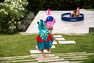 NABAIJI - Baby Poncho With Hood - Blue And Green Dragon Print - Blue NABAIJI - Baby Poncho With Hood - Blue And Green Dragon Print - Blue